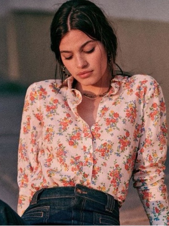 Sezane Tops - 🇫🇷 Sézane Chemise Ann Shirt, Jardin Secret
